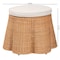 Bali & Pari Palm Scallop Natural Rattan Ottoman, 26" Round 259-14091-ZORO - alternate 6