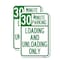 Signmission 30 Minute Parking Loading and Unloading Only, 12'' X 18'' 2 Signs, Heavy Gauge Aluminum, 2PK A-1218-2PACK-24426 - alternate 1