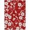 Homeroots 9' X 12' Red Ivory And Gray Floral Washable Indoor Outdoor Area Rug 599920 - alternate 4