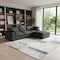 Homeroots Light Gray Linen Blend Modular L Shaped Three Piece Corner Sectional 716921 - alternate 2