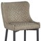 Homeroots Set of Two 26" Gray and Black Faux Leather and Metal Low Back Counter Height Bar Chairs, 2PK 555060 - alternate 3
