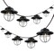 Jonathan Y 10-Light Indoor/Outdoor 10 ft. Rustic Farmhouse LED G40 Metal Cage Shade String Lights, Black JYL8703A - alternate 1