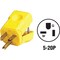 Leviton 20A 125V 3-Wire 2-Pole Python Cord Plug 081-05356-0VY - alternate 1