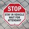 Signmission Stop Stay in Vehicle Wait for Atten, 10 inch X 10 inch, Plastic Sign, 2PK OC-P-2PACK-10-275 - alternate 4