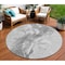 Homeroots 8' Gray And Silver Round Abstract Washable Indoor Outdoor Area Rug 611308 - alternate 1