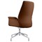 Leisuremod Summit Office Chair in Faux Leather and Aluminum Frame, Adjustable Height and Swivel, Dark Brown SGO21DBRL - alternate 3