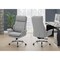 Monarch Specialties Office Chair, Adjustable Height, Armrests, Ergonomic, Swivel, Desk, Grey Leather Look, Chrome Metal I 7251 - alternate 2