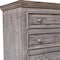 Homeroots 37" Gray Solid Wood Five Drawer Chest 524579 - alternate 5