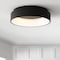 Jonathan Y Ring 17.7 in. Integrated LED Metal Flush Mount Ceiling Light, Black JYL7206B - alternate 8