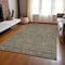 Homeroots 5' X 8' Olive Green Beige And Taupe Floral Washable Indoor Outdoor Area Rug 582297 - alternate 4