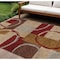 Homeroots 5' X 8' Wheat And Burgundy Geometric Washable Indoor Outdoor Area Rug 612600 - alternate 1