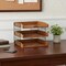 Homeroots 11" Brown Wood Desk Organizer 661181 - alternate 2