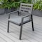 Leisuremod Chelsea Aluminum Outdoor Dining Table With 8 Chairs and Cushions, Charcoal Black CC20-T63-BL6 - alternate 5