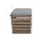 Homeroots Set Of 2 Square Gray Linen Fabric And Wood Slats Storage Benches 379838 - alternate 3