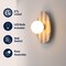 Jonathan Y Tivoli 12 in. Modern Minimalist 1-Light Ovoid Marble Stripe LED Wall Sconce, Light Brown/White JYL5900B - alternate 8