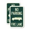 Signmission No Parking Fire Lane Fire Truck Symbol, 12'' X 18'' 2 Signs, Heavy Gauge Aluminum, 2PK A-1218-2PACK-23739 - alternate 1