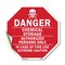 Signmission Danger Chemical Storage Authorized, 18 Inch X 18 Inch, Vinyl Decal OC-D-18-34 - alternate 1