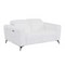 Homeroots 65in White And Black Italian Leather Power Reclining Loveseat 482204 - alternate 3