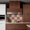 Homeroots 7" x 7" Brown And Gold Vinyl Arabesque Peel And Stick Removable Tiles 569315 - alternate 2
