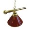 Holland Bar Stool Co Burgundy 3 Shade Billiard Light, Brass Fixture BL3BRBurg - alternate 6