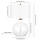 Homeroots 24" Clear Glass Table Lamp With White Drum Shade 524371 - alternate 5