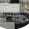 Homeroots 8' Black Taupe And Ivory Round Geometric Washable Indoor Outdoor Area Rug 612390 - alternate 6