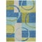 Homeroots 9' X 12' Denim Blue And Lime Green Geometric Washable Indoor Outdoor Area Rug 612579 - alternate 6