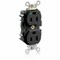 Leviton Straight Blade Receptacle, 5-15R, 15 A, 125V AC, Surface Mount, Self-Grounded M8200-HE - alternate 1