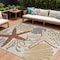 Homeroots 6' X 9' Ivory Orange And Blue Indoor Outdoor Area Rug 527630 - alternate 1
