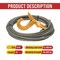Mytee Products 3/8in x 75ft Swaged Winch Wire w/ Self-Locking Hook WW-SWG-38-75 - alternate 4