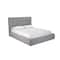 Homeroots Gray Tufted Linen Blend Upholstered Queen Bed Frame 606425 - alternate 7