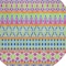 Homeroots 8' Blush Blue And Lime Green Round Quatrefoil Washable Indoor Outdoor Area Rug 583206 - alternate 4