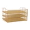 Martha Stewart Ryder 3 Tier Gold Desk Stackable Letter Tray Organizer, Steel Mesh, Tray for Files/Papers/Letters HH-OHD01-3-GLD-MS - alternate 4