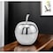 Homeroots 11" Silver Buffed Aluminum Decorative Apple Tabletop Sculpture 354621 - alternate 2