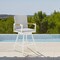 Homeroots 43" Light Gray Metal Swivel Outdoor Counter Height Bar chair with Footrest 571179 - alternate 3