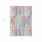 Homeroots 9' X 12' White Pink And Teal Blue Striped Washable Indoor Outdoor Area Rug 617708 - alternate 3