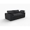 Homeroots 80in Black Linen Blend Modular Loveseat 714582 - alternate 5