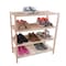 Lavish Home Shoe Storage Rack 4-Tier Wood Shoe Organizer Shelf Holds 12 Pairs Sneakers or Boots, Light Oak 83-10-4 - alternate 4
