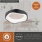 Vaxcel Bowen 1-Light Textured Black Modern Round LED Flush Mount Fixture, White Shade C0323 - alternate 6