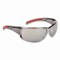 Mcr Safety Safety Glasses, DuramassÂ® Scratch-Resistant, Silver Lens, Smoke/Red Frame HK117 - alternate 2