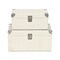 Homeroots Set of Two White Solid Wood And Metal Box With Lid, 2PK 489353 - alternate 5