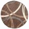 World Rug Gallery Modern Wavy Circles Design Area Rug 8 ft Round Brown 377BROWN8RND - alternate 4