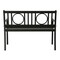 Homeroots 45" Black Metal Geometric Back Garden Patio Bench 611609 - alternate 4