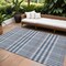 Homeroots 9' X 12' Navy Blue Ivory And Brown Plaid Washable Indoor Outdoor Area Rug 601492 - alternate 1