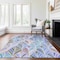 Homeroots 9' X 12' Blue Brown And Purple Geometric Washable Indoor Outdoor Area Rug 589210 - alternate 5