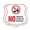 Signmission No Smoking Shield Sign No Smoking Eating, 18 inch X 18 inch, Plastic Sign, 2PK SHI-P-2PACK-18-400 - alternate 1