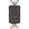 Leviton SmartlockPro Self-Test 15A Brown Residential Grade Rounded Corner 5-15R GFCI Outlet R10-GFNT1-00K - alternate 1