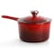 Megachef 2 Quart Enameled Cast Iron Sauce Pan in Gradient Red 750124514M - alternate 4