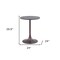 Homeroots 24" Black and Bronze Wood and Steel Pedestal Base Round Top Dining Table 572241 - alternate 3