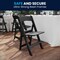 Flash Furniture HERCULES Black Indoor/Outdoor Lightweight Wood Look Resin Folding Event Chair with Slatted Seat LE-L-1-BK-SLAT-GG - alternate 7